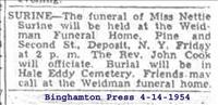 Surine, Nettie (Funeral Notice)